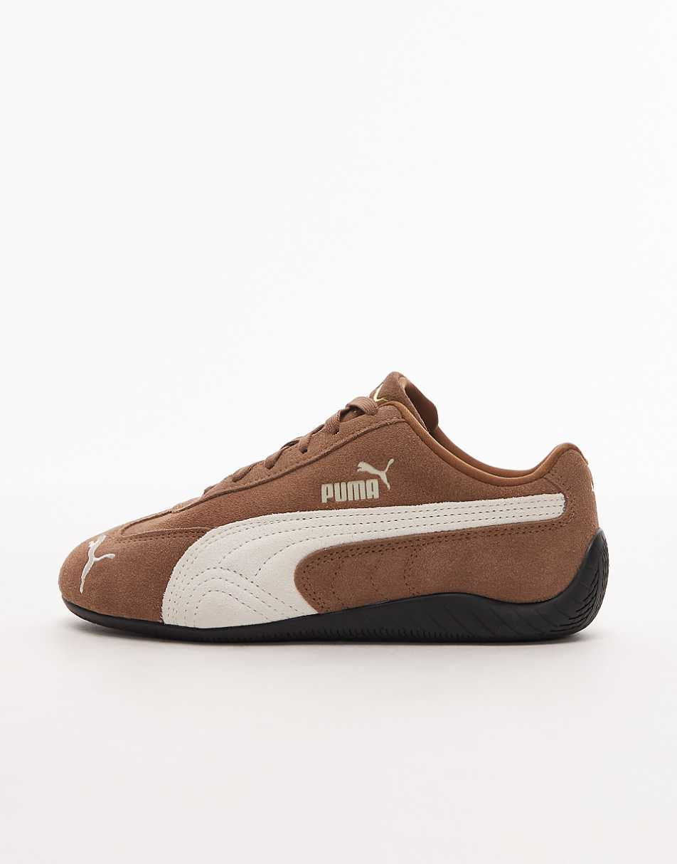 Puma Speedcat OG trainers in brown and off white